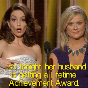 dontneedfeminism:  cosmopolitanmagazine: PREACH   Because it’s an award show for actors, not human rights lawyers.I swear, these two are the literal embodiment of the phrase “bitter old shrew”.I wonder if any of you can tell just how fucking *done*