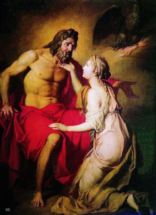 hadrian6: Zeus and Thetis. 1769. Anton Losenko. Russian. 1737-1773. oil on canvas. http;//hadrian6.t