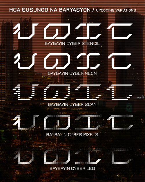 BAYBAYIN CYBER - A free sci-fi / cyberpunk themed Baybayin fontHey guys! I know it’s been a while an