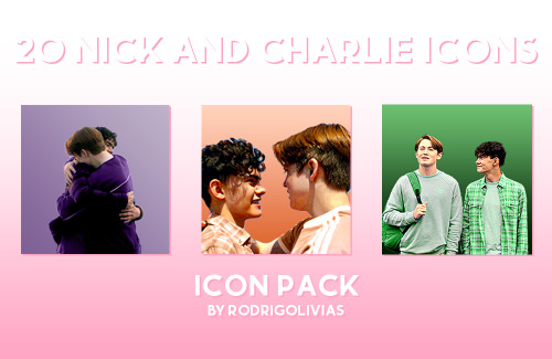 20 NICK AND CHARLIE ICONSrequested by @bridgerton-anthony​⏤ from heartstopper s1.⏤ 200x200 size.⏤ mu
