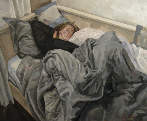 psikonauti:  Valeria Duca (Moldovan, b. 1995)  Sleep II, 2019Oil on canvas