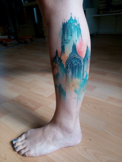 fuckyeahtattoos:  My skyline tattoo, made on my 23th birthday in Beijing, by newtattoo.