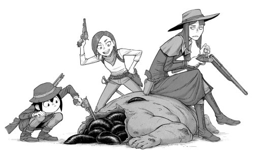 Hunting unholy abominations in the bayou is easy breezy if you have the right team. #mcnostril#fanart#eizouken#kanamori#asakusa#mizusaki#hunt showdown #keep your hands off eizouken!