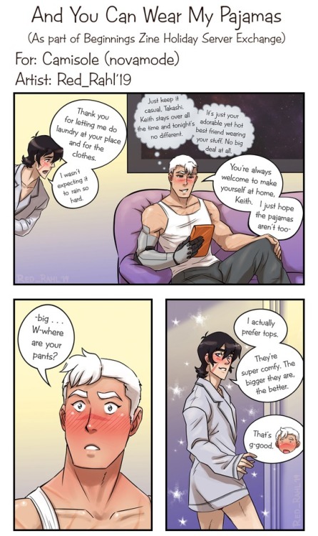 Sheith Mini Comic about sleepwear and the disaster gays who share them. (Gay disaster Sheith and mut