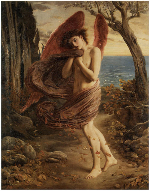 bloghqualls: Simeon Solomon (1840-1905)  Love in Autumn ,1866