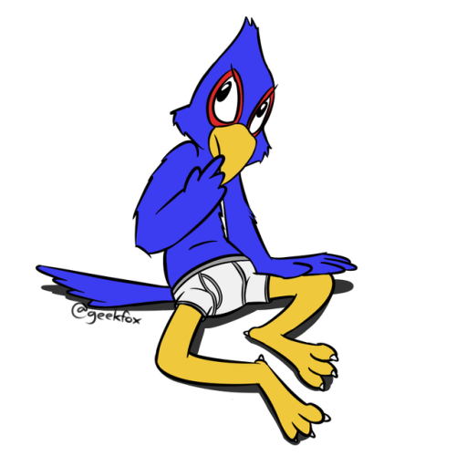 geekfox:I apologize in advance if I drew your bird boyfriend Falco Lombardi.