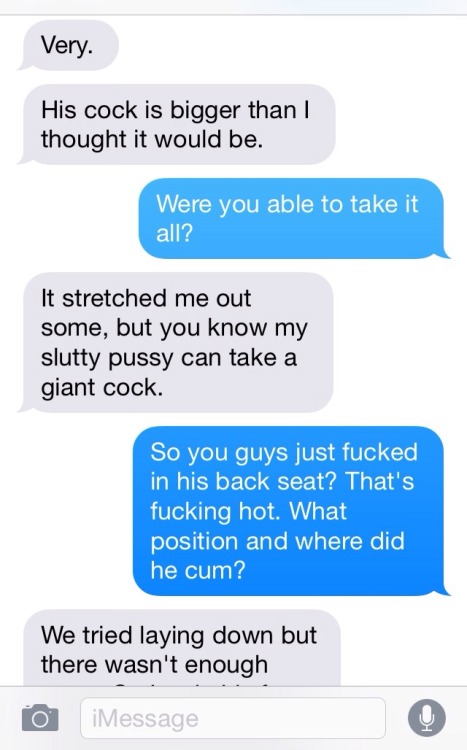 anafuntymes: So got this text from my wife while she was with the best friend. Oh fuck!!!!