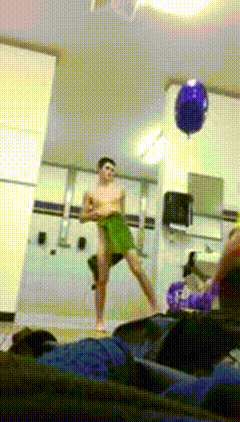 notashamedtobemen:  Boys goof around in the locker room and showers, including some