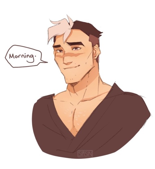 sir-scandalous:Another morning Lance is reminded how blessed he is