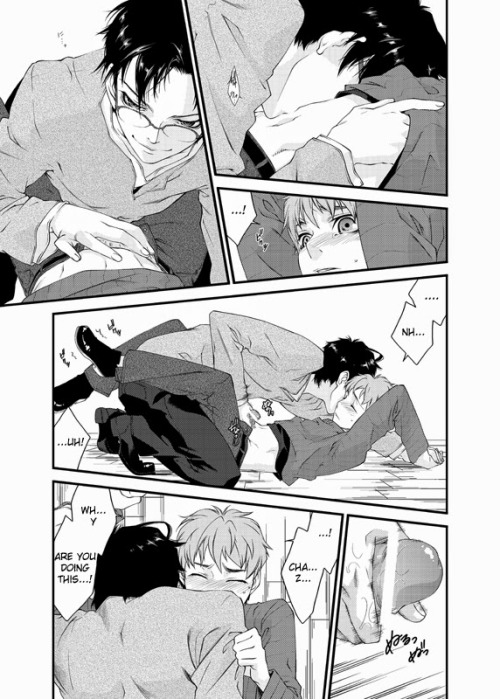 maddamredders-yaoi:  dubcon:  [stalemate/ yashiro] D no Satsujinsha   I’m going to break and muzzle you with drugs and sex… 