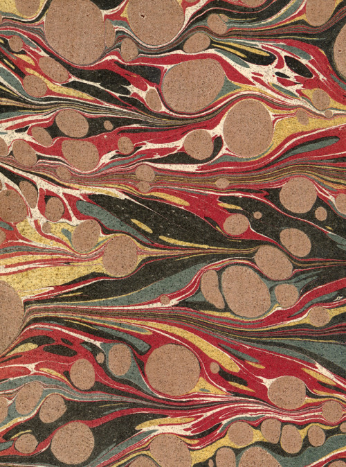 design-is-fine:Marbled paper, Zebra pattern, 19th century. Source
