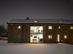 dezeen:  Old Yorkshire barn converted into a modern home by Snook Architects