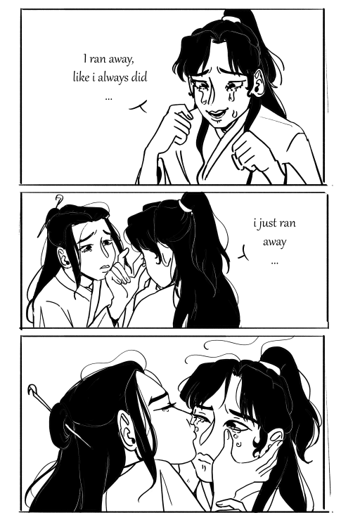 i know i like just drew wkx kissing zzs’s cheek but i was rewatching that crying scene w my friend t