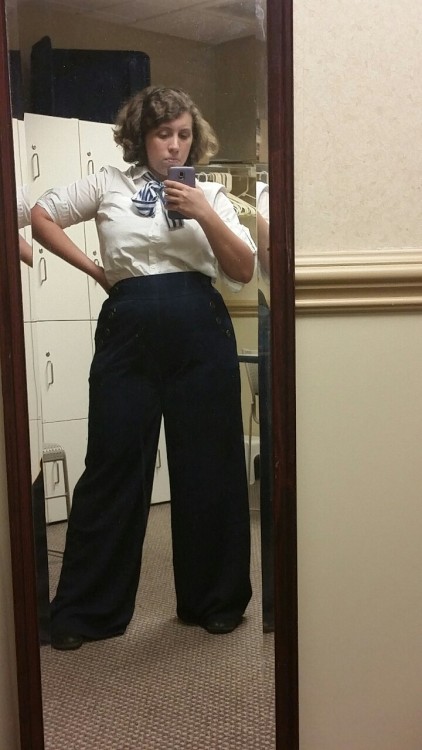 I got new pants on modcloth and I love them! Rocking the Ginger Rogers look today.