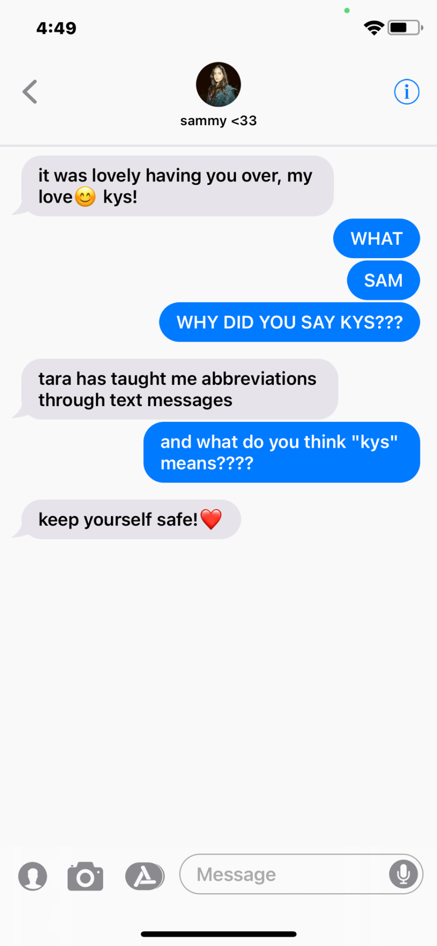 Sam Carpenter X Reader - Fake Texts