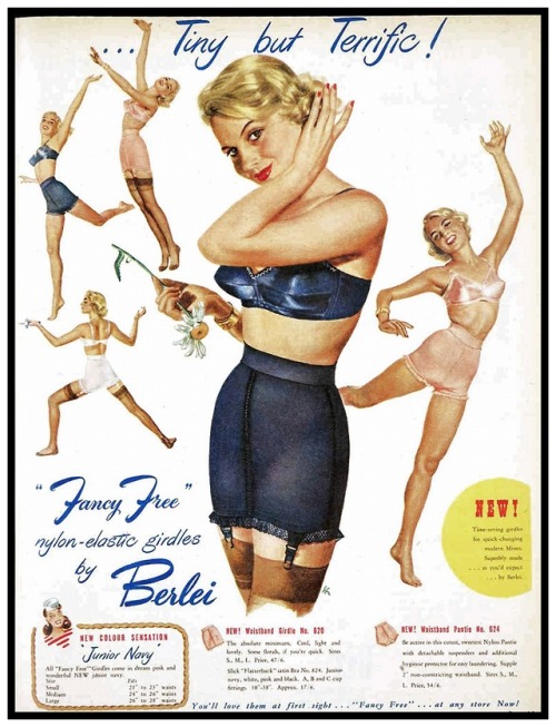 Fantastische Berlei-Werbung aus den 1950er Jahren, für uns waren es damals die Pornos, die sehr