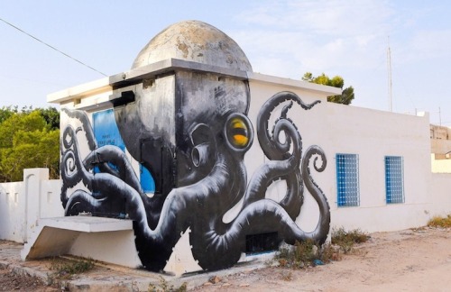 jedavu:150 Street Artists Decorate Old Tunisian Village with Spectacular MuralsPhotos by Mohamed Mes