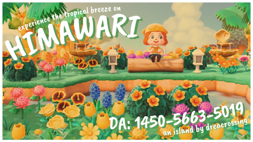 himawari finally has a dream address!!visit and enjoy the bright flowers, tall palm trees, and beaut