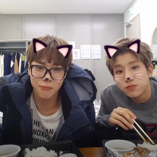 rappersqirl:  look at this cuties playing with the V app filters💘