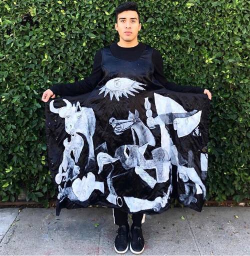 men should wear skirts!Happy HalloweenRamiro Gomez is going as Pablo Picasso’s Guernica for Hallowee