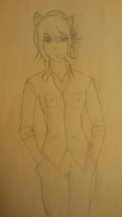 I randomly thought of your r/wb/y rock designs and wanted to draw a blek.OMG look at that cool cat U_U♥♥♥ thank u for sharing!♥♥♥