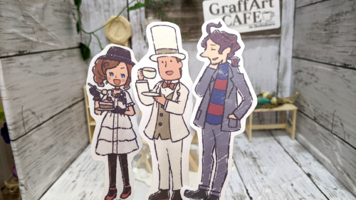 I went to the Layton Collaboration Cafe on March 23 !https://twitter.com/GraffartC/status/1499294336