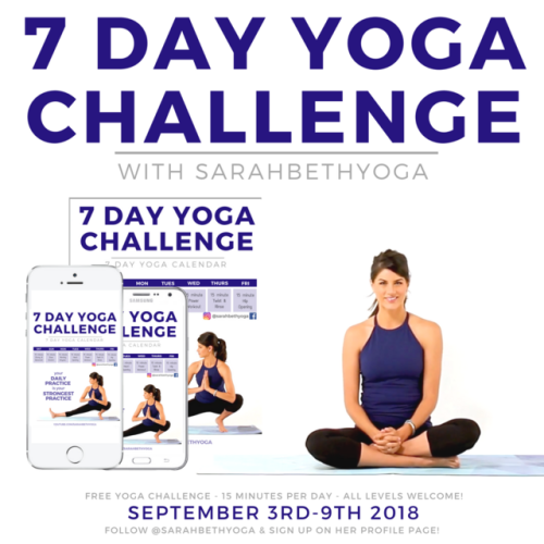 I’m so excited to announce the #7DayYogaChallenge starting Monday, September 3rd!Just 15 minut