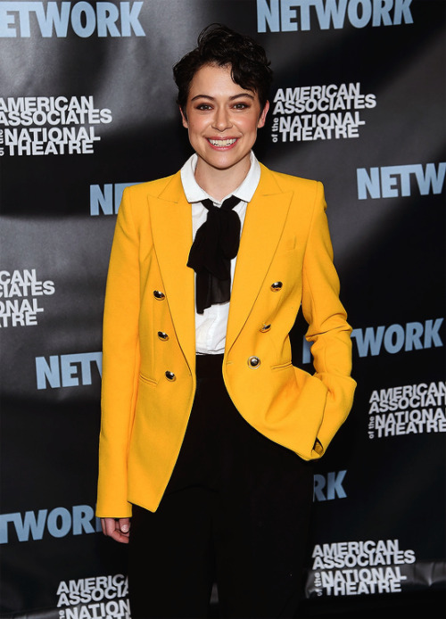 Tatiana Maslany attends The American Associates Of The National Theatre Celebrate &ldquo;Network&rdq