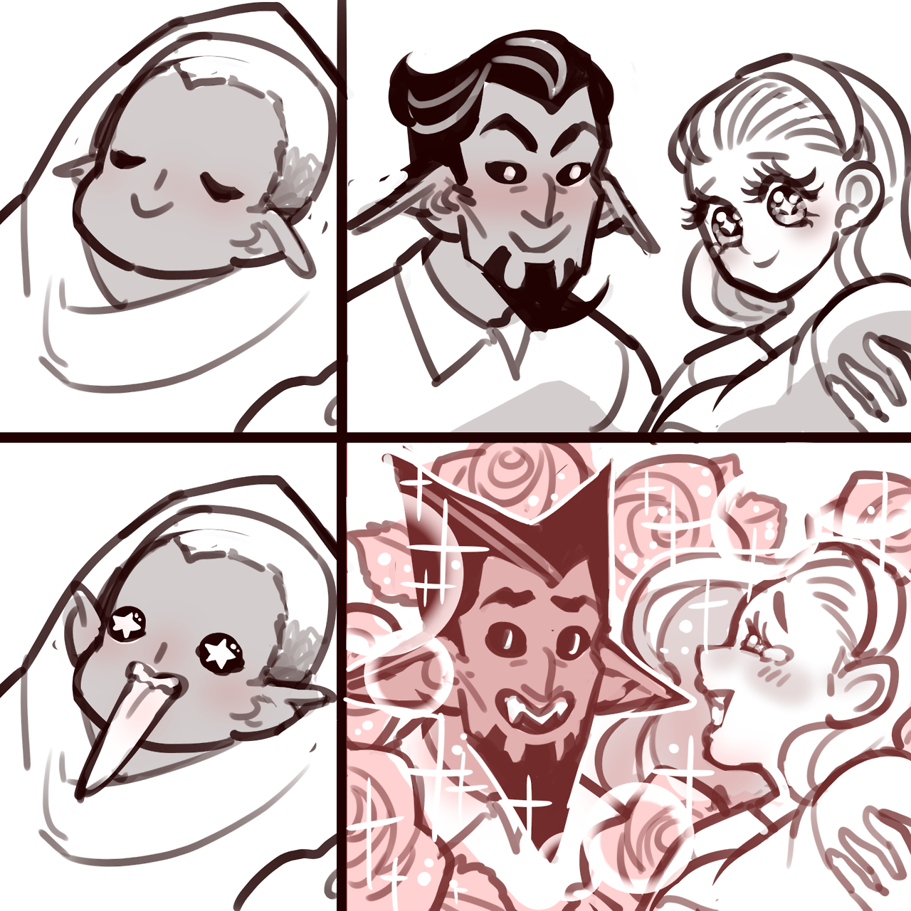 japhers:  Arata’s parents!Gorou’s quirk is Devilish Dealer while Lucinda’s