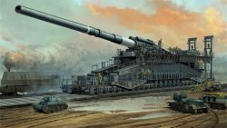 objectivemistress:  objectivemistress:  I know the last thing we want is another potential Nazi parallel, but I could shake the fact that the giant spirit cannon looks like the “Dora,” a railway gun manufactured by Krupp for WWII.  Short history lesson.