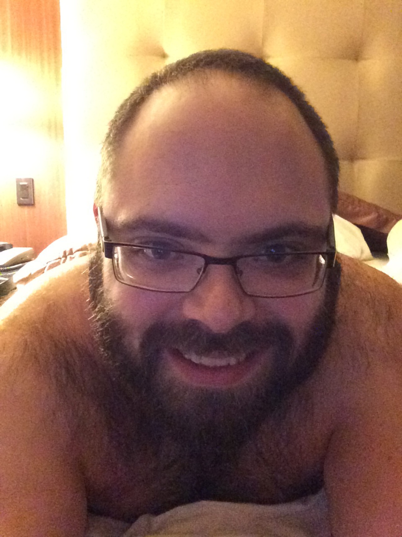 sufficetogay:  On a work trip, excited to have some alone time. 