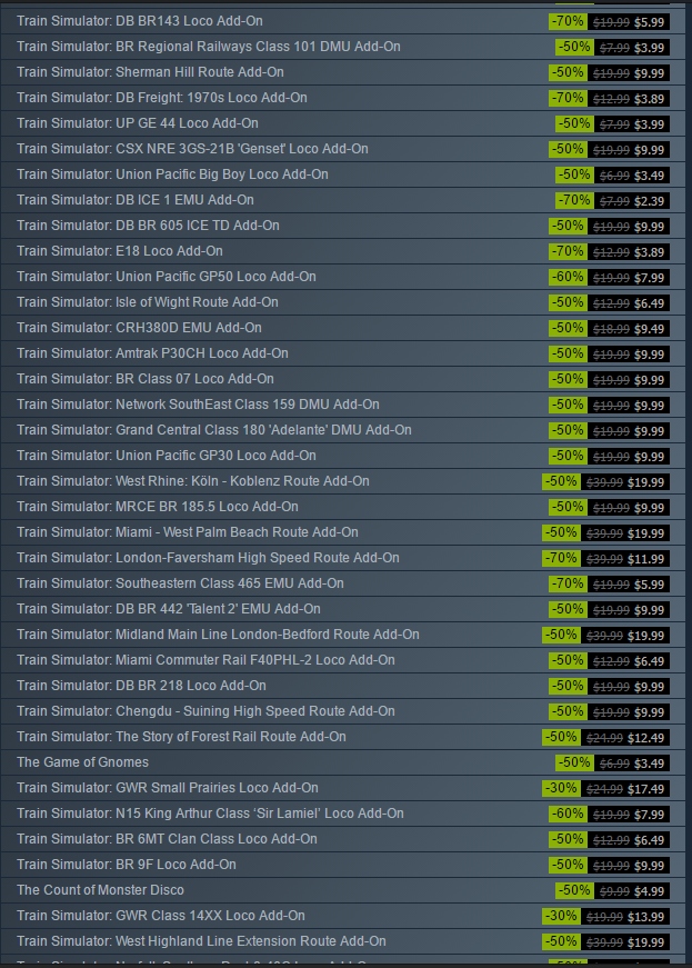 moxperidot: You can get a sweet deal on the Train Simulator 2017 DLC thanks to black