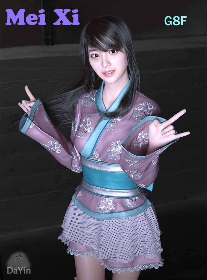 Get ready for another beautiful new Asian character created by DaYin! Meet Mei Xi!
