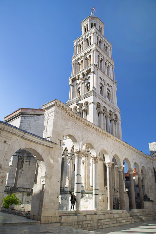 Going it alone at ancient Roman Diocletian’s Palace in Split, Croatia.  