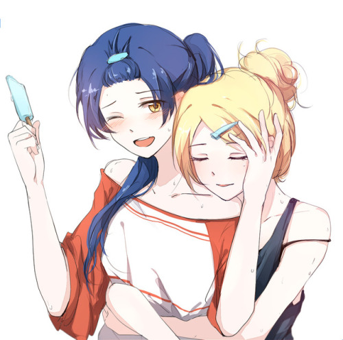 ✧･ﾟ: *✧ Eating a popsicle ✧ *:･ﾟ✧♡  Characters ♡ : Umi Sonoda ♥ Eli Ayase♢  Anime ♢