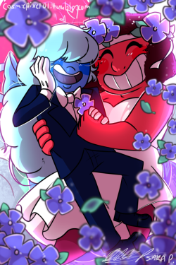 cosmicpixel01: Ruby and Sapphire! <3 <3