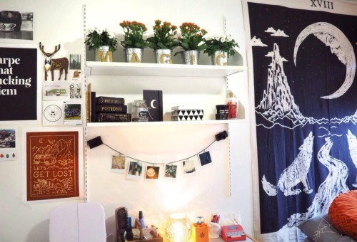 vineayl:  pixope:  Here’s my dorm room! I guess you can call the aesthetic fairy apothecary?       