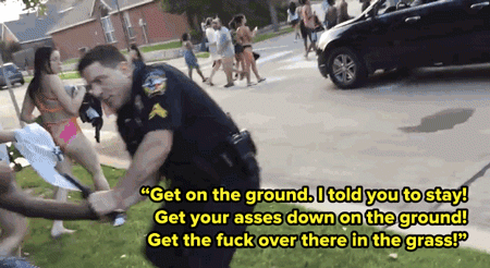 ayoaprell:  micdotcom:  Disturbing pool video exposes the reality of how police treat black people in America Galling video footage has captured a police officer in McKinney, Texas, rounding up a group of black teenagers, using excessive force on them