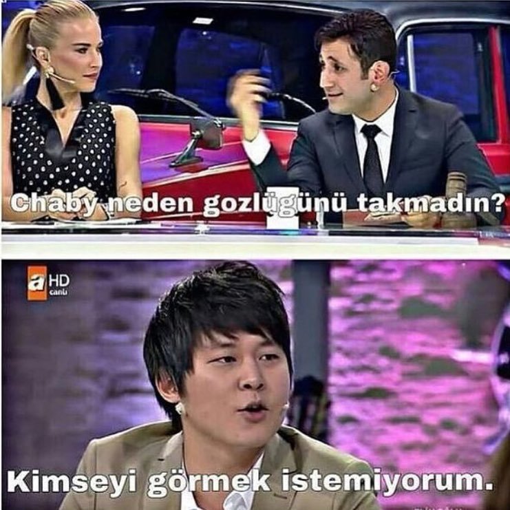 - Chaby neden gözlüğünü...