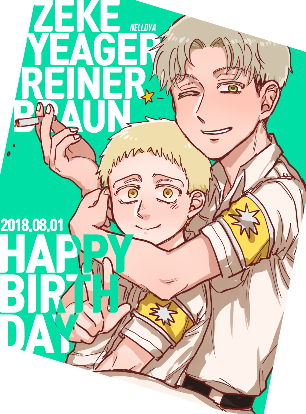 nelldya: Happy birthday, Reiner&amp;Zeke~♡
