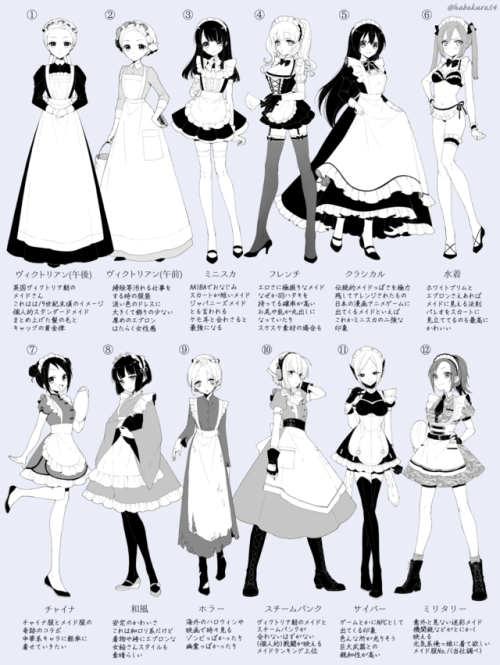 goshi-san:メイドさん12種