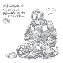 cleansingtheuniverse:  【TF】らくがきまとめ6 | やすいち    That first one is so cute&hellip;!! So many tiny Steeljaws