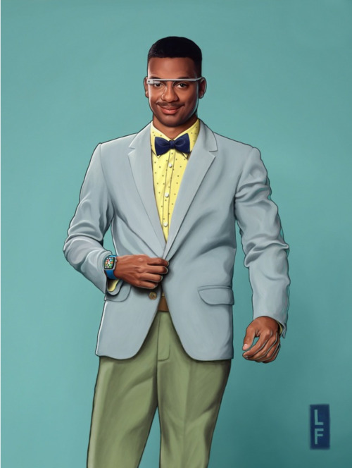 vmagazine:  To commemorate the 25th anniversary of ‘Fresh Prince of Belair’, Brooklyn-based illustrator Leland Foster teamed up with fashion e-commerce site Lyst to re-imagine what the cast would look like in 2015. Will - Carlton - Ashley  - Phil 