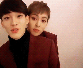 galaxychen:  2016 new year’s greetings from jongdae ft. xiumin 