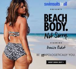 curveappeal:  micdotcom:  Now this is how you do a “beach body” ad“Beach body” and “cellulite” are terms we rarely put together, but plus-size bathing suit company swimsuitsforall has essentially said “Screw that” with a new ad campaign