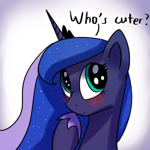 asksunshineandmoonbeams:  Luna: Just pleeeeeeeease stop looking at me like that! Celestia: Yesssss  Hnnnng! >w<