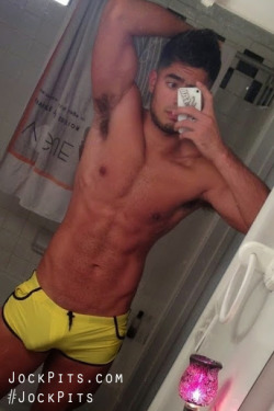 jock-pits:  Yet another hot selfie from a