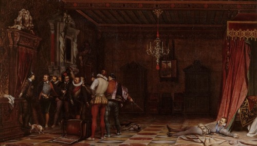 L’assassinat du duc de Guise au château de BloisThe Murder of the Duke of Guise (1834) by Paul Delar