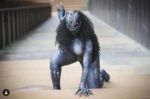 superheroesincolor:  Black Panther #Cosplay  by weirdogabrielle     Get the comi