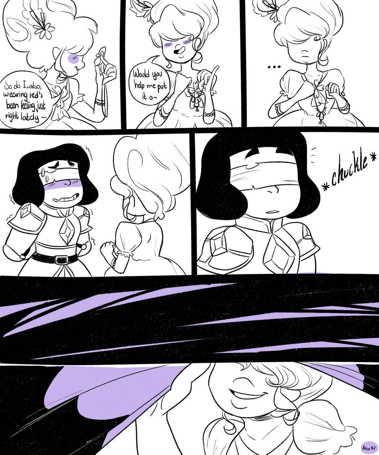 kira-97:  Rupphire Princess &amp; Knight AU  Princess Sapphire and her new Ruby